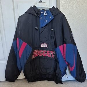 Vintage 1990s Starter Denver Nuggets 1/2 Zip Jacket